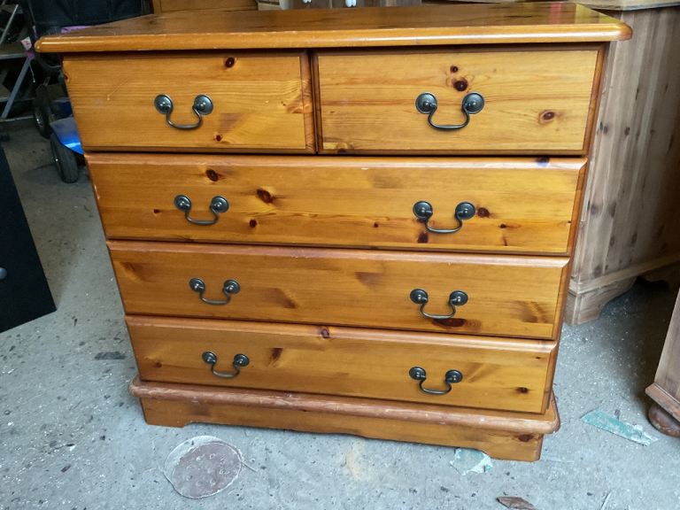 image for vintage pine chest of drawers 