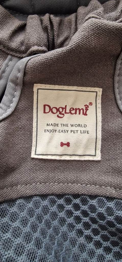 Doglemi Dog & Cat Front Carrier Backpack.Adjustable Straps.Medium Size.Grey/Blue