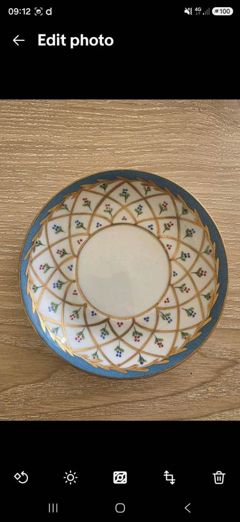 Vintage Porcelain Saucer - Multicoloured Floral Design, Made in England
