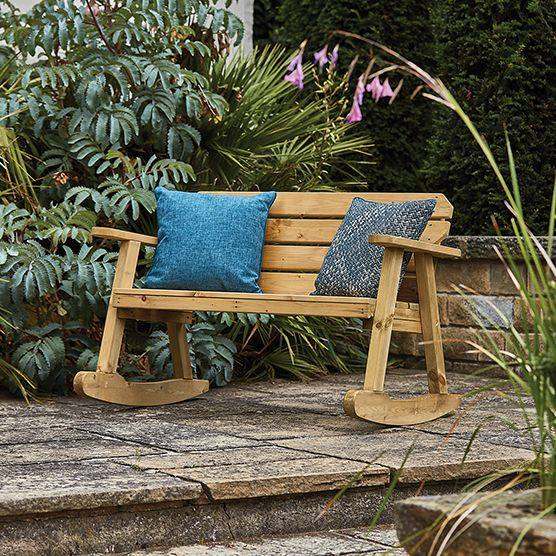 HAMPTON 2 SEATER ROCKER - OUTDOOR CHAIR - WOODEN CHAIR 