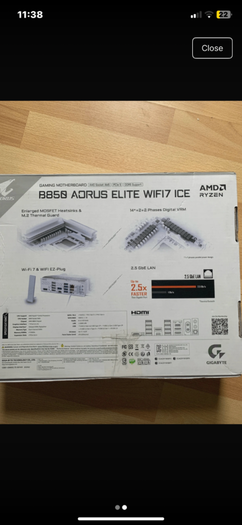 Aorus B650 AORUS ELITE WIFI7 ICE Motherboard – New