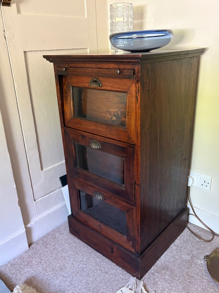 antique / vintage glass fronted bookcase