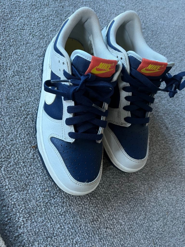 Nike Dunk Low GS "UV Reactive" (Photon Dust/Midnight Navy) 