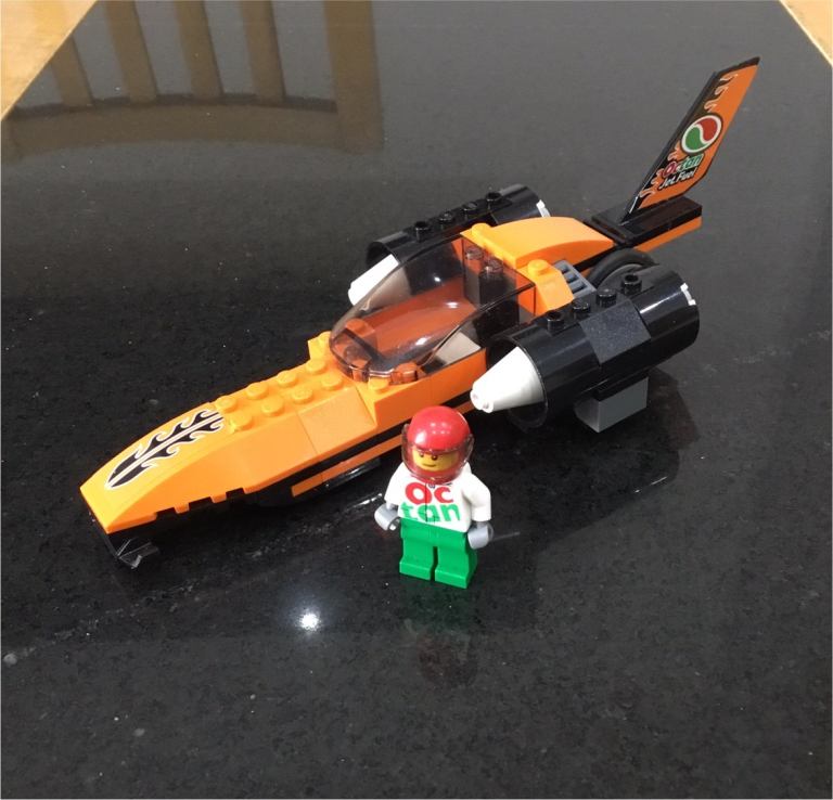 Lego octan race car and driver
