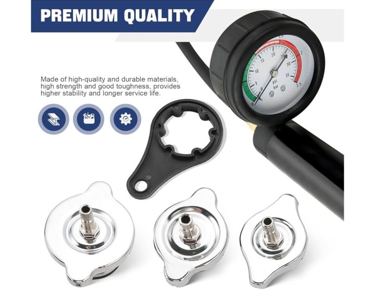 18PCS Radiator Pressure Leakage Tester Tool Kit, Automotive Cooling System Water Tank