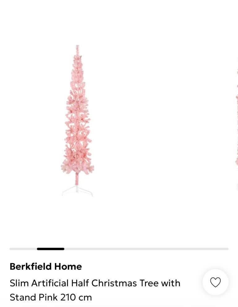 2 Berkfield Home Artificial Half Christmas Tree 210cm