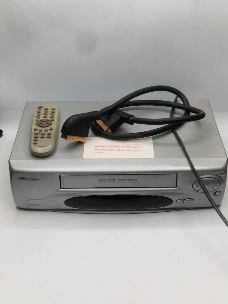 Bush VCR905SIL/A VHS Video Cassette Recorder Player VCR Remote SCART Working