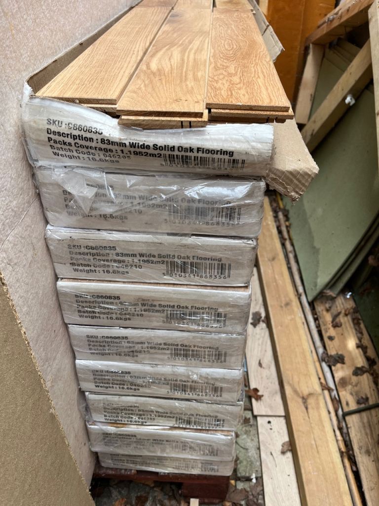 New solid oak flooring 