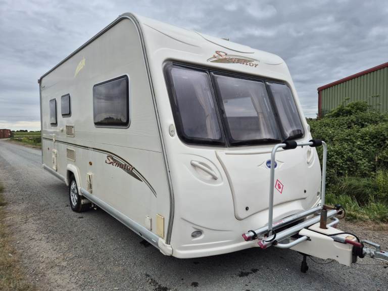 bailey senator 2007 2 berth light weight caravan with mover , fiamma carry bike and more