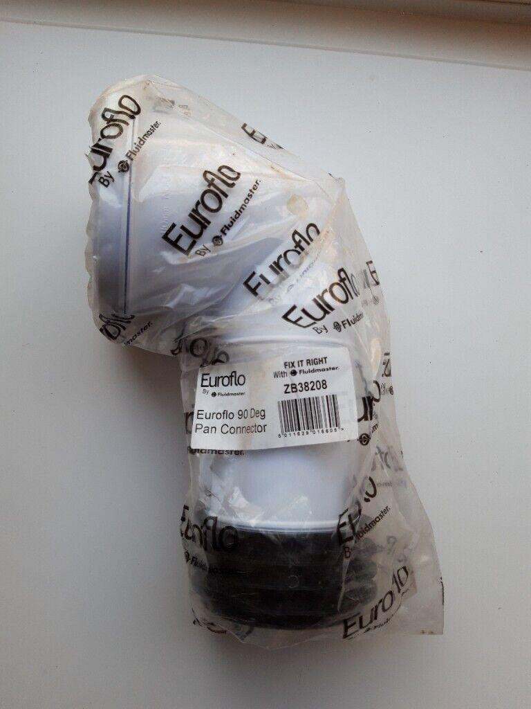 Fluidmaster Euroflo 90 Deg Flexible WC Toilet Pan Connector Waste 110mm 4inch p/n ZB38208 -brand new
