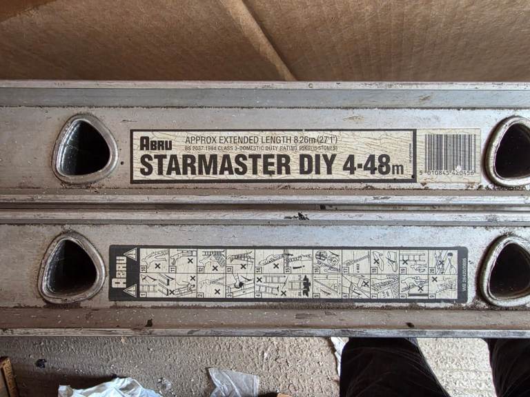 Abru Starmaster DIY 4.5-8.25m Aluminium Extension Ladder – Good Condition