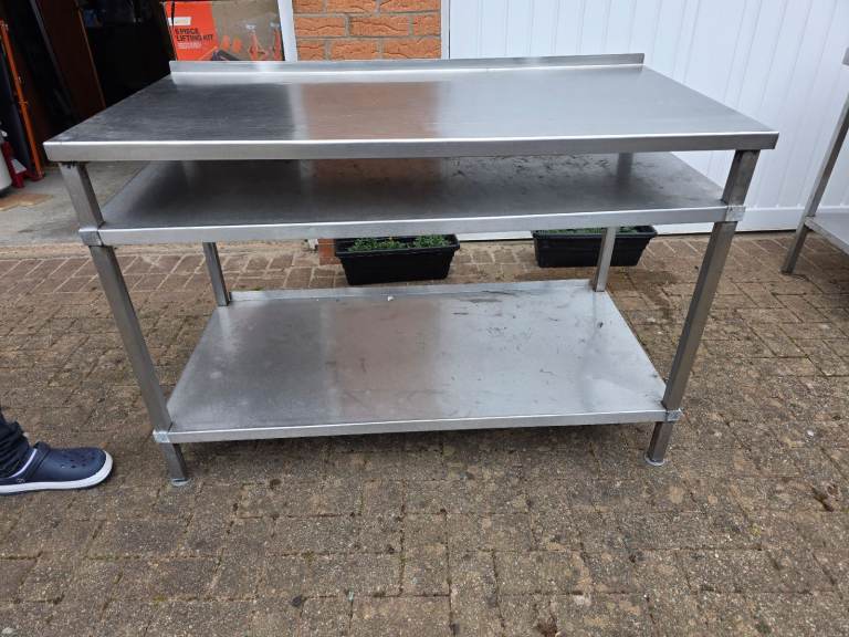 Heavy duty, top quality, pure food grade stainless steel table/work bench for sale.