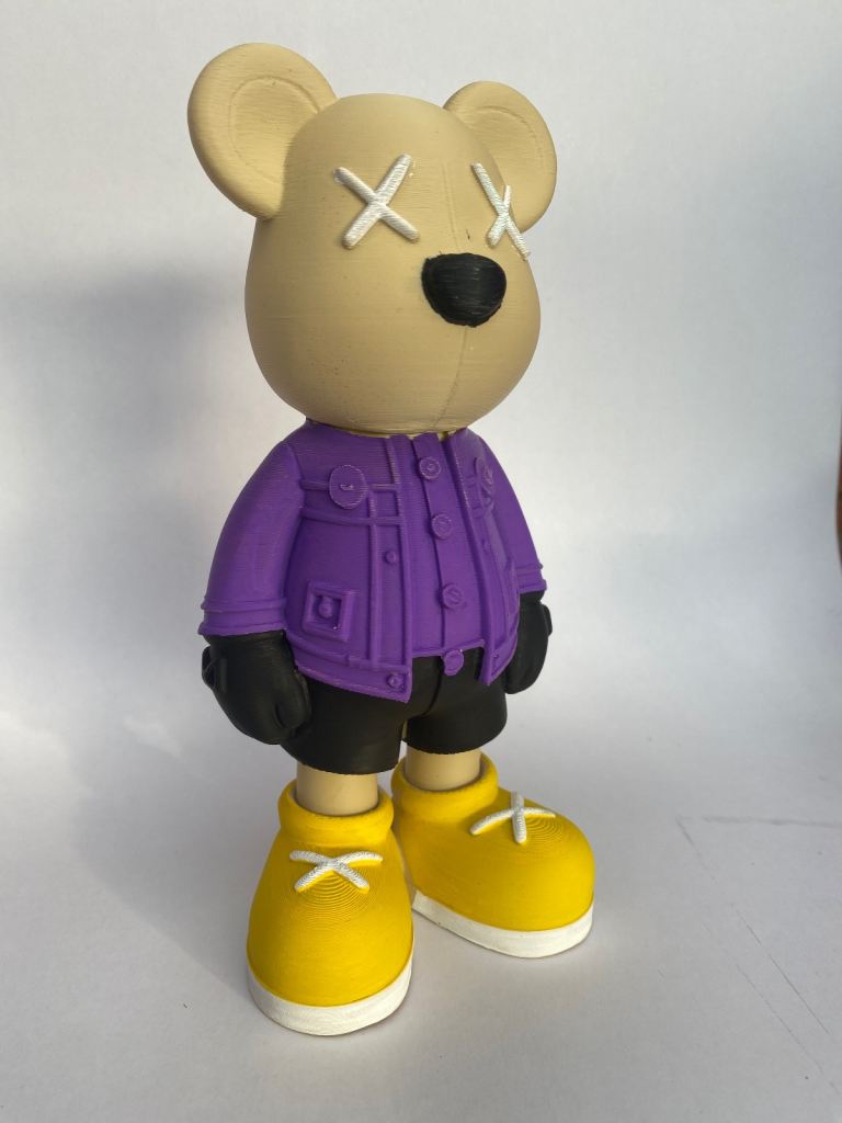 Street Bear Art Toy Figurine 3D Printed 20cm Urban Desk Decoration Gift
