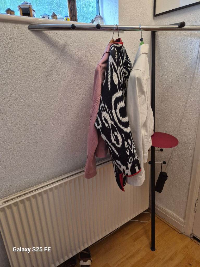 Italian hallway corner coat and hat angled stand 