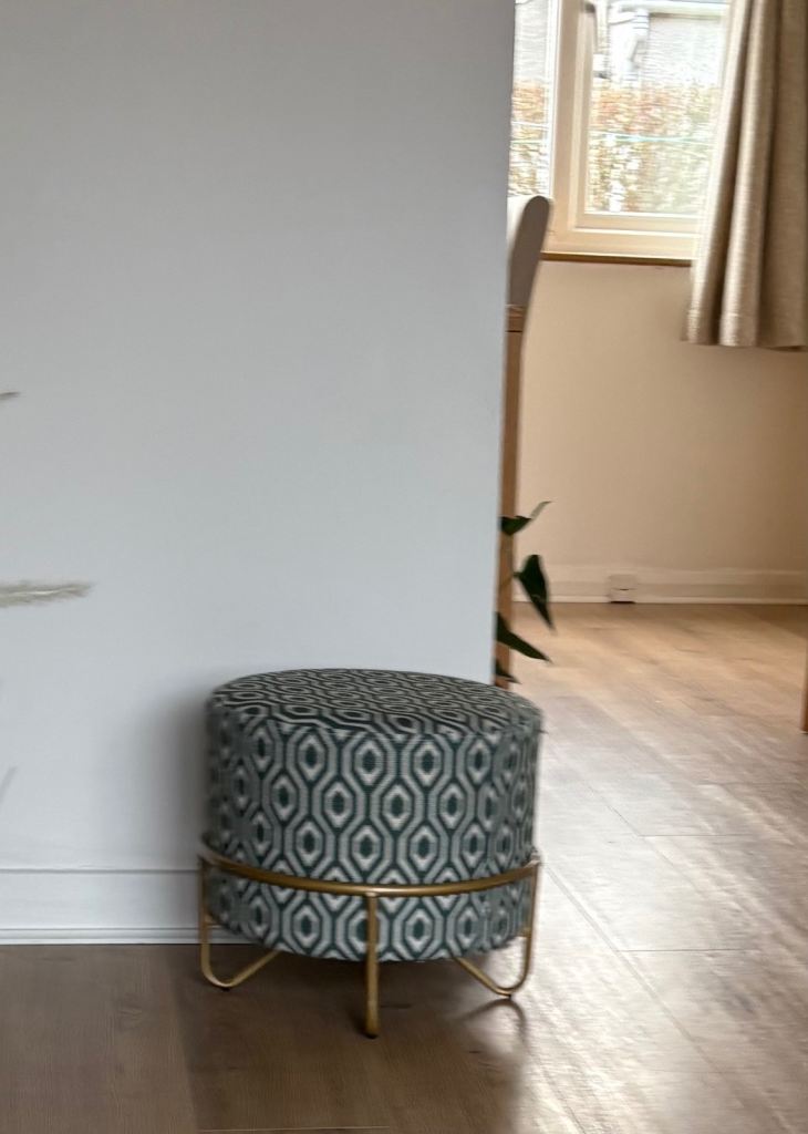 Green and gold stool