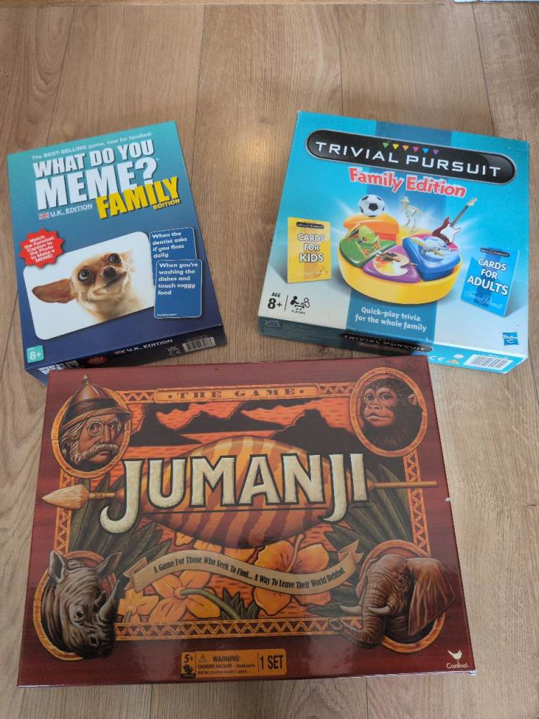 Board games 5 pound each.