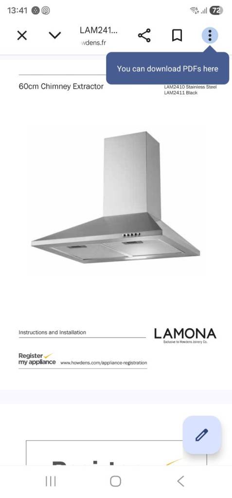 Cooker hood extractor brand new 