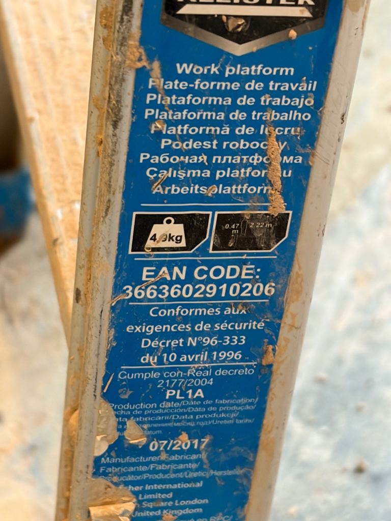 Aluminium Work Platform / Plasterer's Stool - Good Used Condition