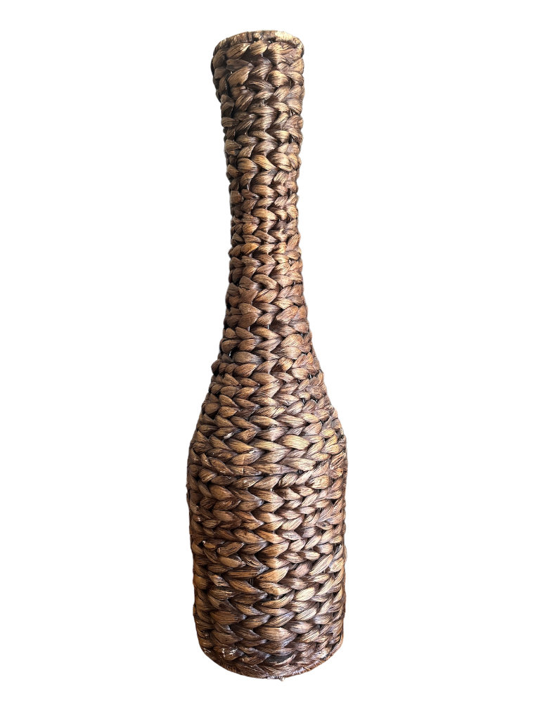Rattan Vase Flower Reed Holder Ornament 19” Height x 5” Width At Bottom x 3” At 