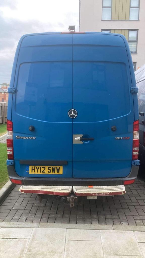 Mercedes Sprinter 2012 plate . MWB high roof van 