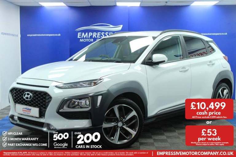 2019 69 HYUNDAI KONA 1.0 T-GDI PREMIUM SE SUV 5DR PETROL MANUAL EURO 6 (S/S) (12