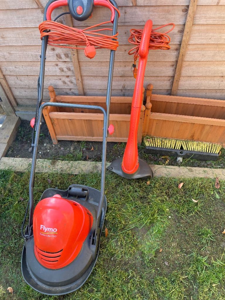 Flymo Turbo Lite 250 Electric Hover Mower & Mini Trim Strimmer