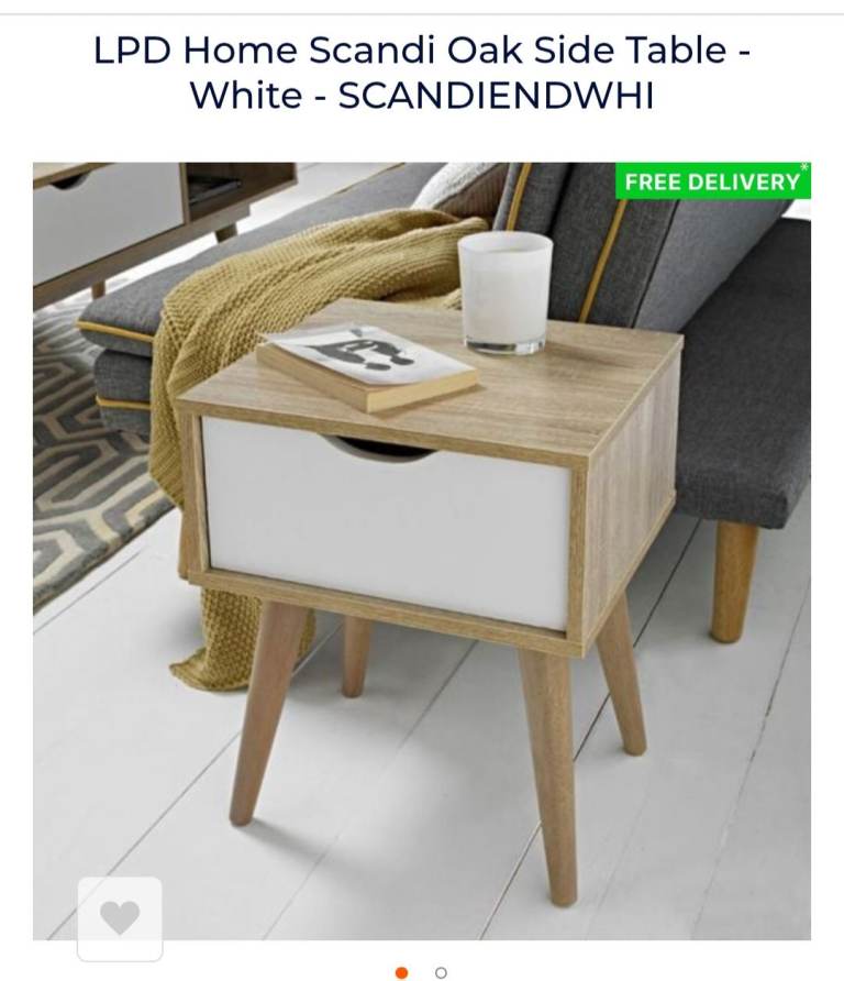 White oak side table 