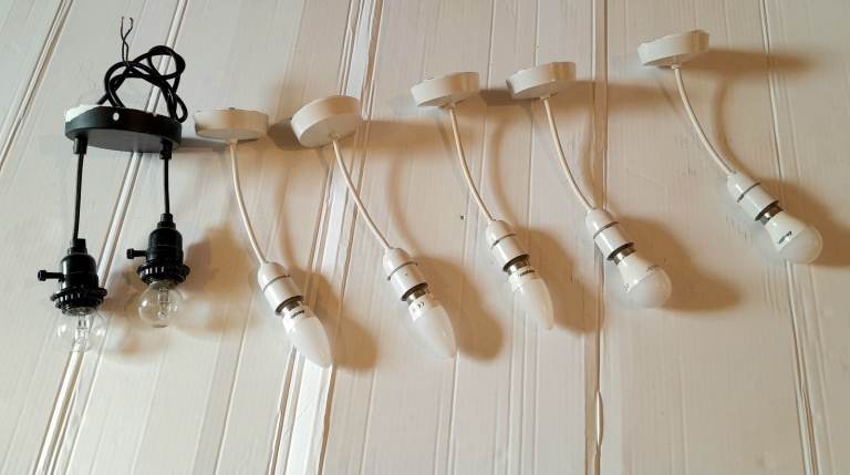 Sets of light fittings and light bulbs - 3 FOR £5