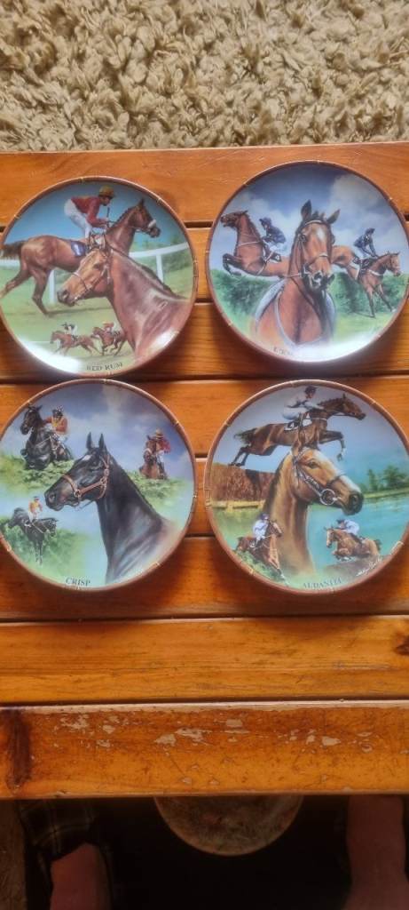 Franklin Mint The Sport of Kings Horse Collector Plates - Set of 4