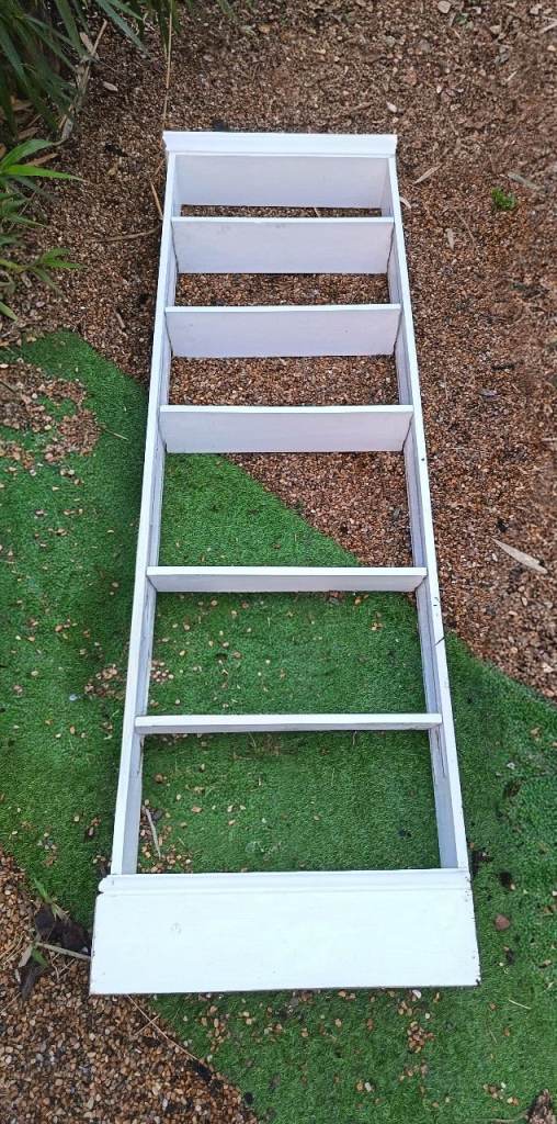 Extra Tall Victorian Wooden Bookcase – 253cm High – white