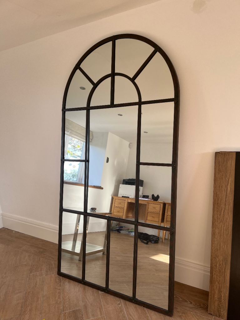 Large window frame style mirror