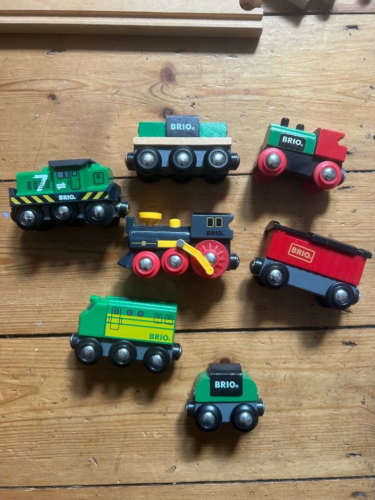 Big box of BRIO - train tracks and trains 