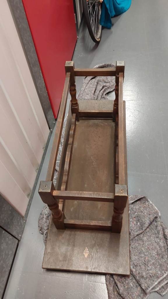 Solid Oak Coffee Table – Old Charm Furniture Wood Bros(c.1950s) – Family Heirloom