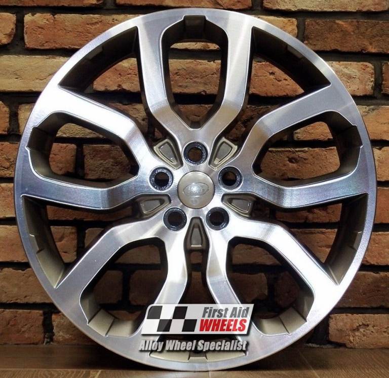 R150DCG Swap RANGE ROVER EVOQUE 4x 20'' GENUINE STYLE 504 GREY DIAMOND CUT ALLOY WHEELS