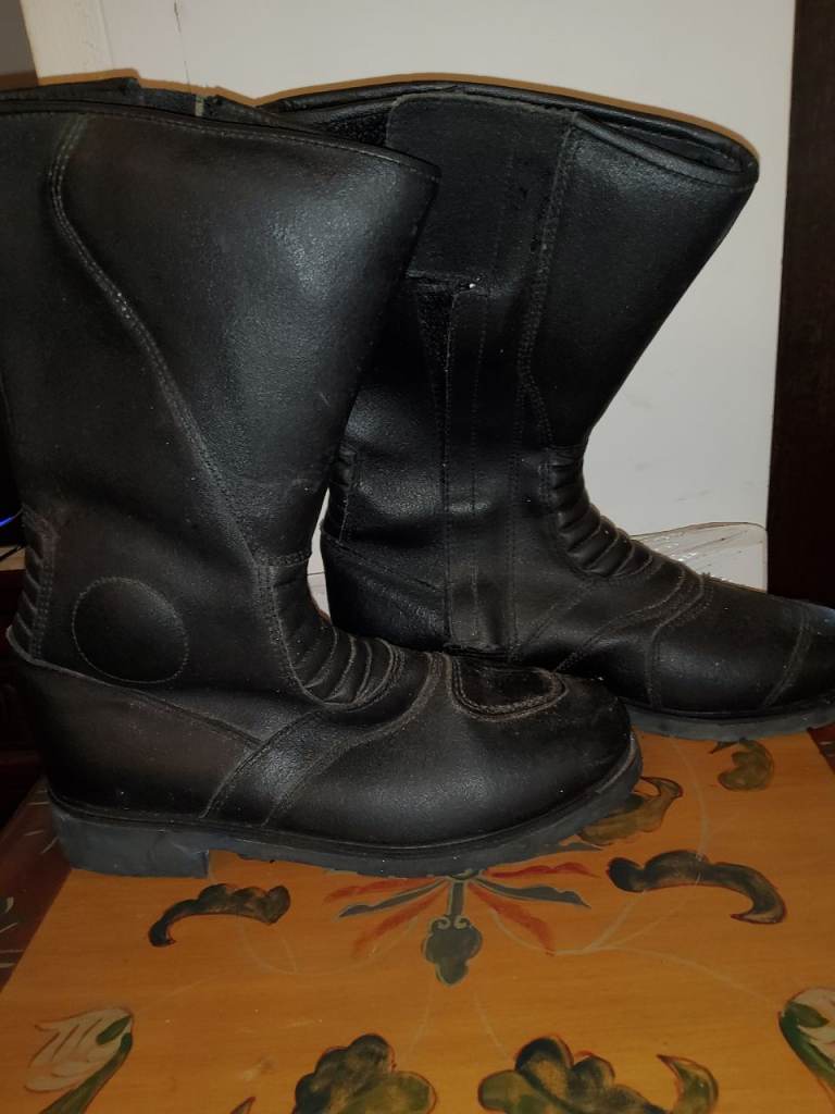 Pair Ladies Motorcycle Boots UK Size 4 Euro 38