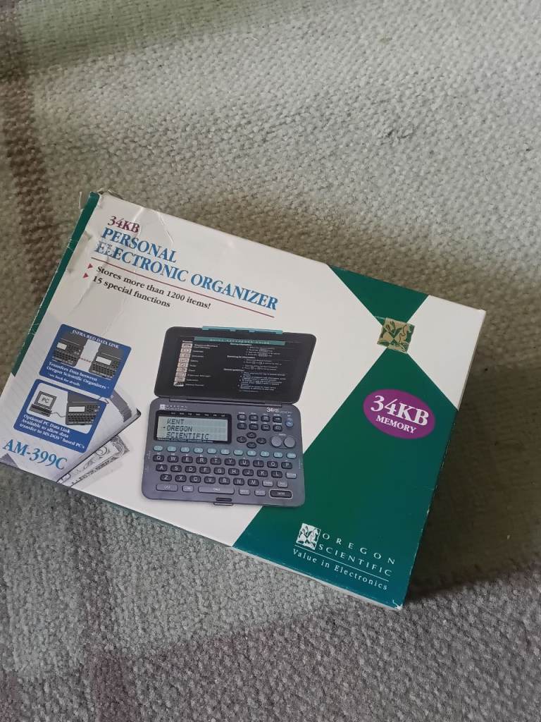 Oregon Scientific AM-399C Personal Organiser – NEW, 34KB Memory