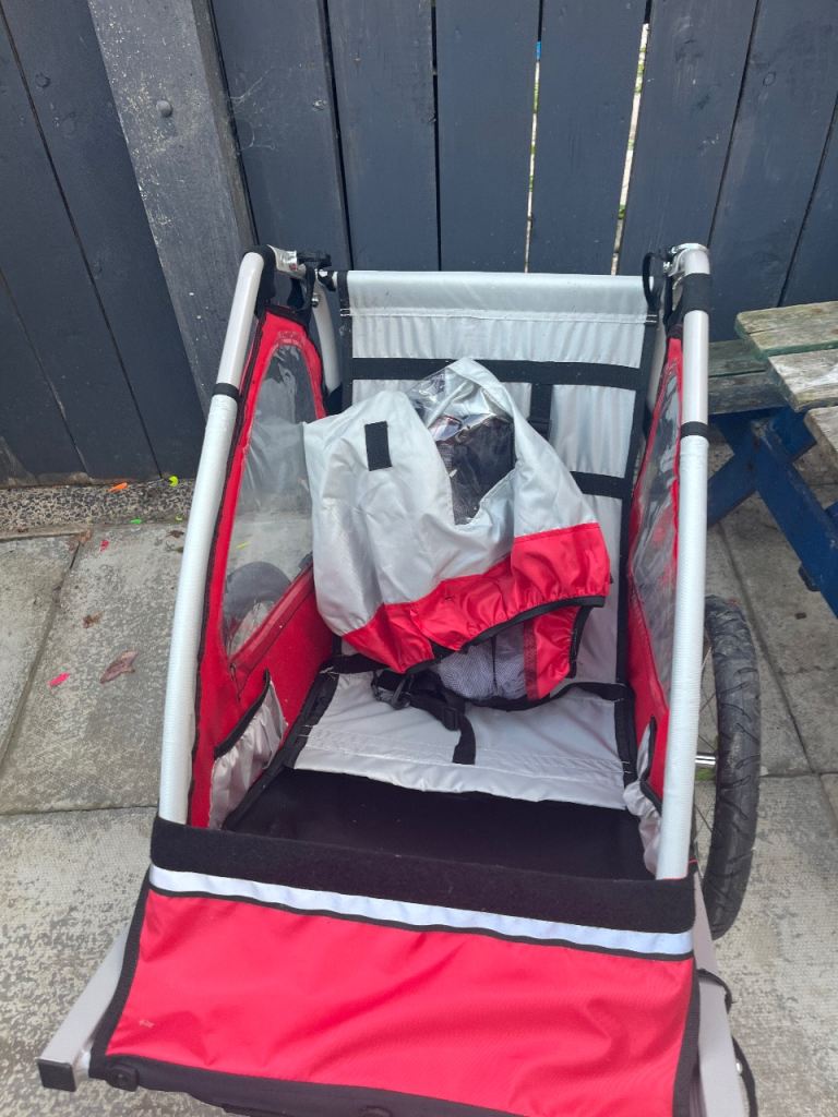 Child Bike Trailer – Red, Good Condition