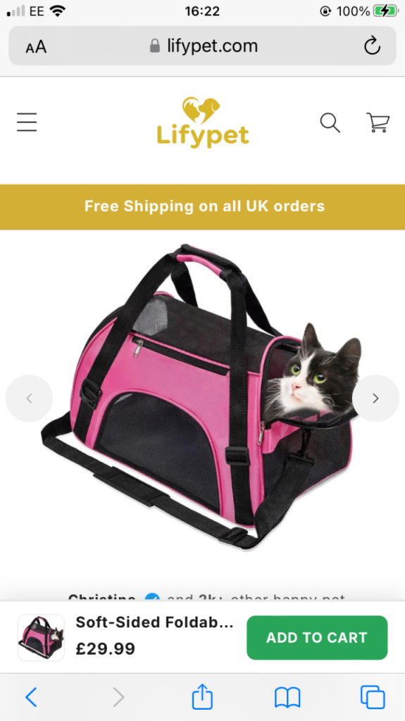Pet Carrier Pink