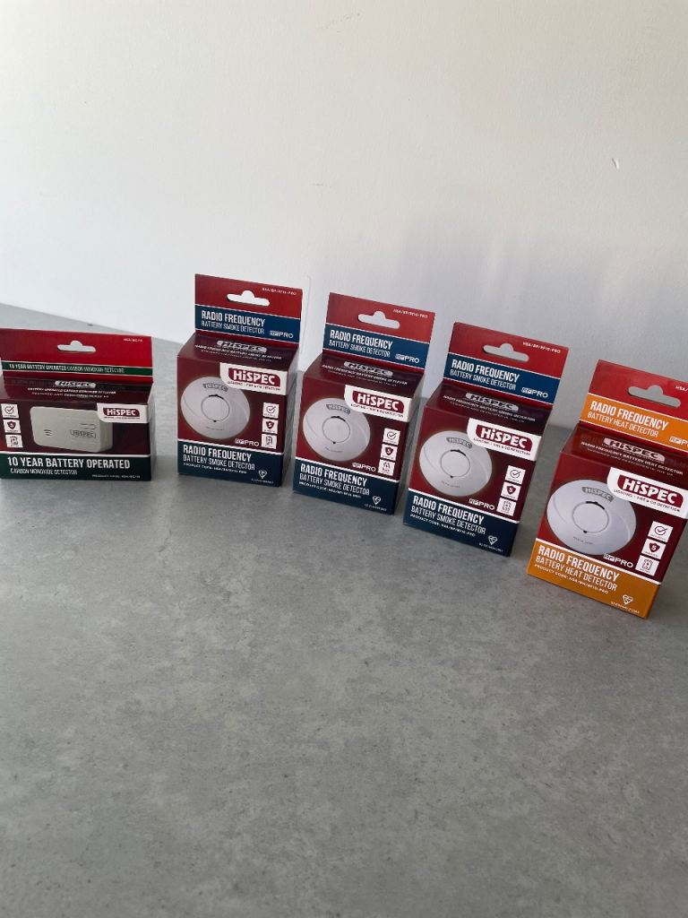 Heat, CO and smoke alarms