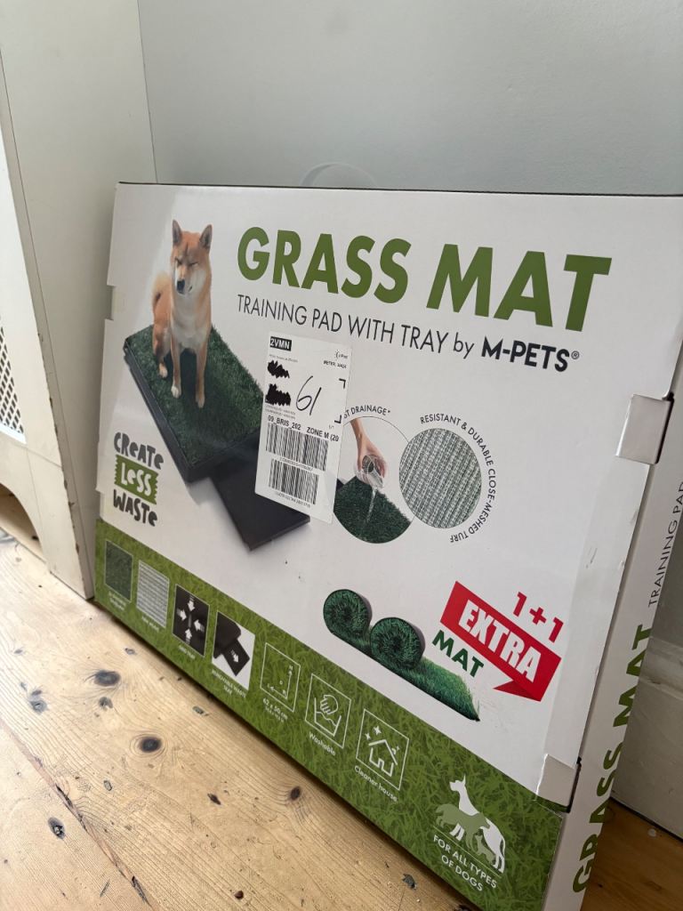 New M-Pets Grass Mat Training Pad with Tray for Dogs