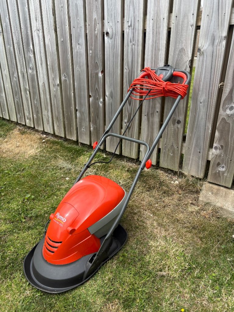 Flymo Vac Hover 250 Electric Lawnmower with Red Cable
