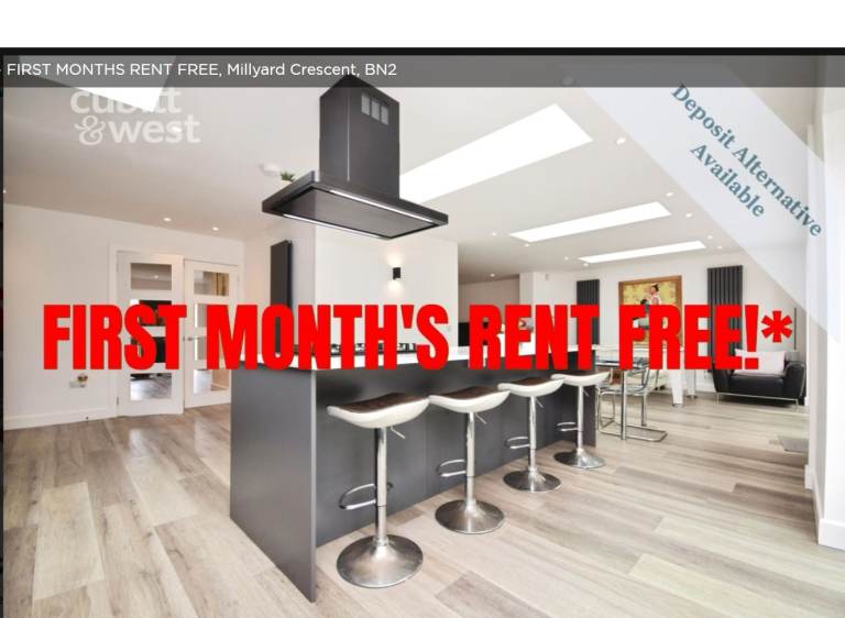FIRST MONTHS RENT FREE, Millyard Crescent, BN2