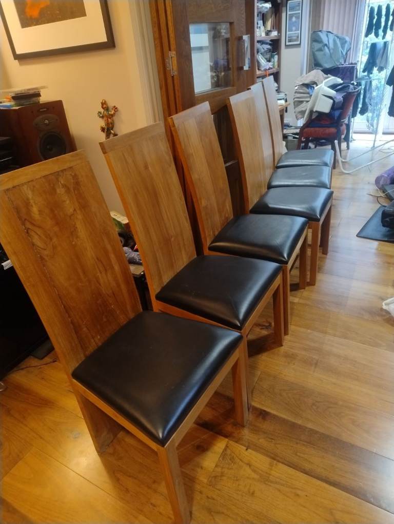 Solid Mango dining chairs x6