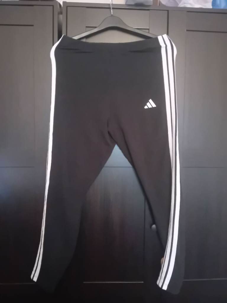 Adidas Black Tracksuit Bottoms – Women's XL, Good Condition