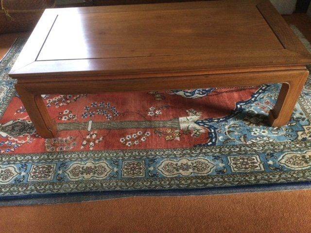 BEAUTIFUL VINTAGE SOLID WOOD CHINESE COFFEE TABLE - 215x61xH41 CM