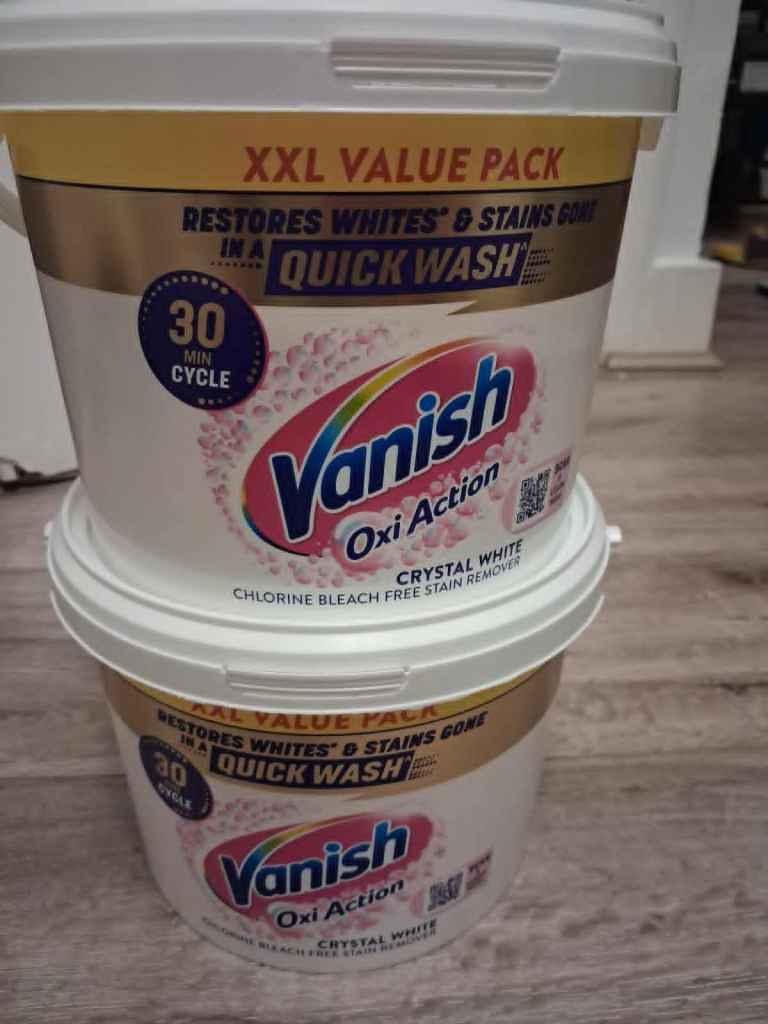 Vanish Oxi Action Crystal White XXL Value (2 packs) total 4.8 KG