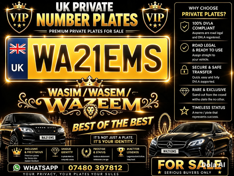 PRIVATE NUMBER PLATE WASIM 