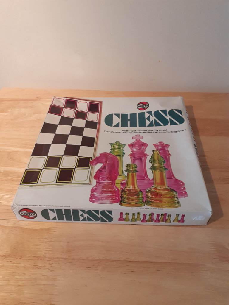 Airfix Vintage Chess Set 1974 Rare Collectible Made in Hong Kong 