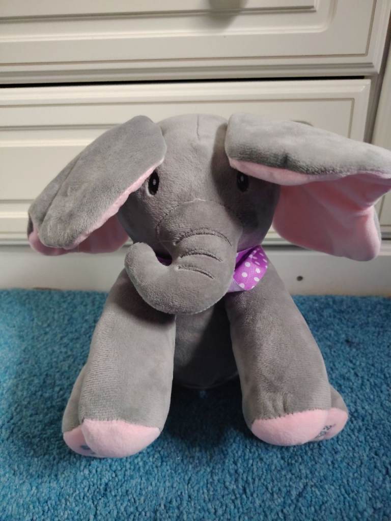 Peek-a-Boo Elephant Plush Toy – Interactive, As Good As New