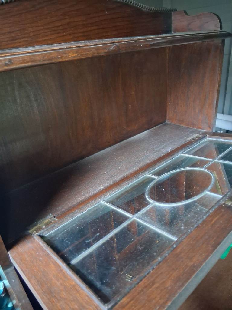 Vintage tall slim writing bureau